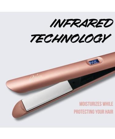 Aria Beauty XO Pro 1 Rose Gold Flat Iron - Infrared Titanium Tourmaline Plates Heats Up to 450F Dual Voltage | Shop Internationally - Buy Online on GoSupps.com