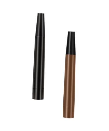 Healeved 2pcs Microblading Eyebrow Pen Microblade Eyebrow Pen Beard Pencil Filler for Men Brow Pencil Plastic