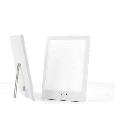 Light Therapy Lamp 10000 Lux UV-Free LED White Warm Light with Adjustable Brightness 4 Timer and 360 Rotatable Stand White - Buy Online on GoSupps.com
