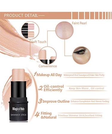 NICEFACE Shimmer Highlighter Stick - Waterproof Face Cosmetics (2 Colors) - Buy Online on GoSupps.com