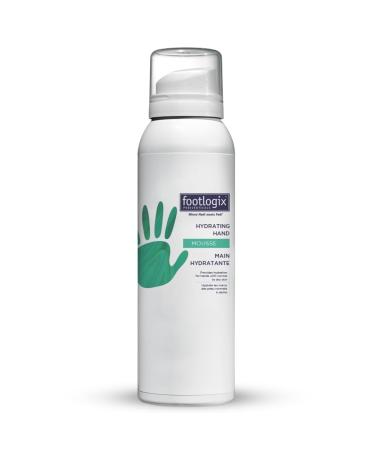 footlogix Hydrating Hand Mousse with Dermal Infusion Technology | Deep Hydration for Dry Hands | Urea-Enriched Formula | Fast-Absorbing | 4.23 ozl/119.9 g/125 ml