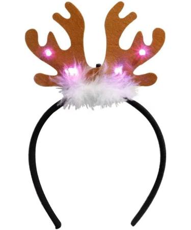 srn Reindeer Antlers Headband with Bells Christmas Reindeer Ears Headband Deer Antlers Hair Hoops for Festival Party - Buy Online on GoSupps.com
