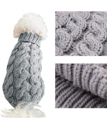 Buy PetyOung XL Gray Dog Sweater Vest | Warm Knit Wool Coat for Small & Medium Dogs - Winter Crochet Clothing - Buy Online on GoSupps.com