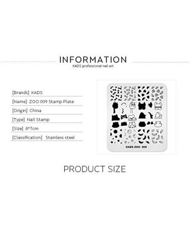 KADS Manicure Stamping Plates - Cute Animal Designs for Perfect Nail Art | Shop Internationally - Buy Online on GoSupps.com