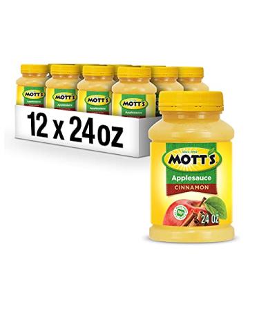 Mott's Cinnamon Applesauce 24 oz Jar (Pack of 12) - Delicious & Healthy Snack - Buy Online on GoSupps.com