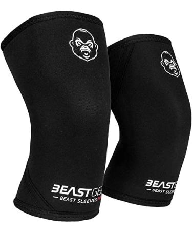 Beast Gear 7mm Pro Advanced Neoprene Double Layer Compression Knee Pads for Support and Protection XL