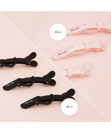 Kitsch Alligator Hair Clips - No Slip Styling & Sectioning Clips for Women - Salon Grade Makeup and Hair Clips - 3pcs (Blush) - Buy Online on GoSupps.com