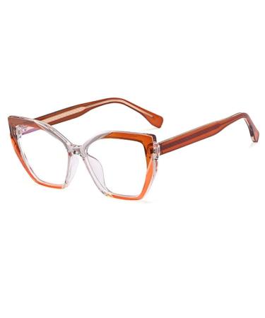 Fuqinqingoz anti blue light personality reading glasses anti -eyes load computer reader cat eye light light mirror women (color: rose size: +0.00) +0.00 rose