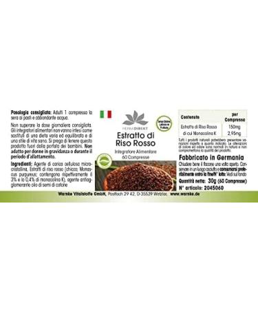 Red Rice Extract Capsules - High Dose 2.95mg Monacolin K - Vegan 60 Tablets | Herbadirekt by Warnke - German Pharmacy Quality - Buy Online on GoSupps.com