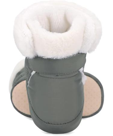 LACOFIA Baby Winter Booties Shoes - 12-18 Months, Gray | Infant Anti-slip Soft Sole Slipper Booties Crib Shoes - Buy Online on GoSupps.com