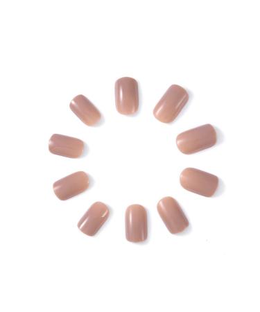 Brishow Apricot Artificial Ballerina Nails | 24 Stick-On Press-On Acrylic Nails for Women & Girls - Buy Online on GoSupps.com