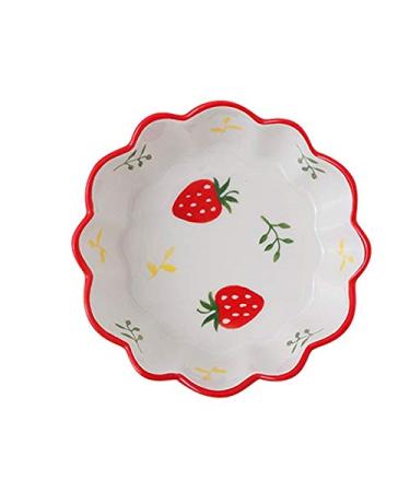 ATHUAH LIUZH Porcelain Bowls for Soup Salad Pasta Rice Cereals Dessert Yogurt Dip Ice Cream Ceramic Tableware Kitchen Tableware (Color : Rosso)