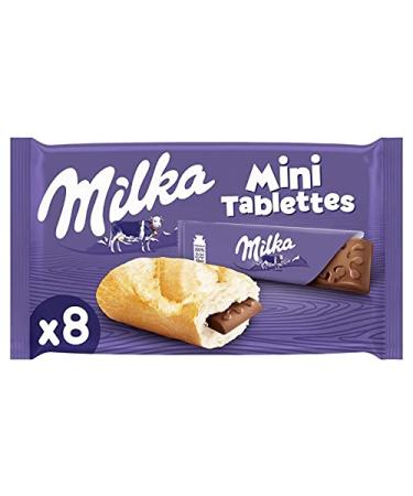 G n rique MILKA - Mini Chocolate Bars 200g - Pack of 10 - Milk and Dark Chocolate - Sweet Grocery - Chocolate Snack for All Tastes - Pack of 4