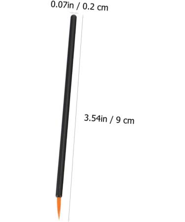 Mipcase 200 pcs Pro Delicate up Eye Eyeliner Refined Girls Fiber Fine Nylon Brush Tools 9x6.5cmx2pcs Blackx2pcs - Buy Online on GoSupps.com