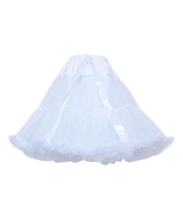 Hehiy women 50s vintage tulle skirt petticoat multi -colored bubble dance dress rock women carnival costume tulle rock rainbow rock women tulle rock white front short back long tulle rock led yellow women white unit size