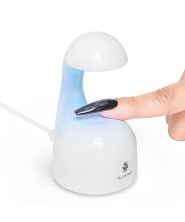 Lotifie UV LED Nail Lamp Mini Nail Dryer uv Light for Nails Tips Gel Glue Gel Nail Polish Nail Art Semi Cured Gel Nail Strips White