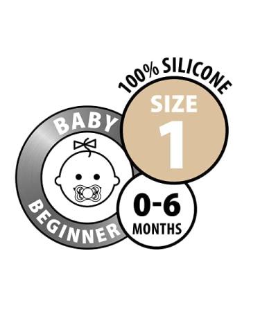BIBS Couture Collection BPA-Free Baby Pacifiers - Set of 2 Blush | Made in Denmark | Size 0-6 Months - Buy Online on GoSupps.com
