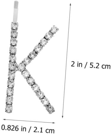 SOESFOUFU 1 Set Kiss Hairpin Vintage Letter Hairclips Alphabet Hair Clips Letter Hair Accessories Kid Hair Clips Girls Hair Accessories Hair Pin Child Wedding Rhinestones Decorate - Buy Online on GoSupps.com