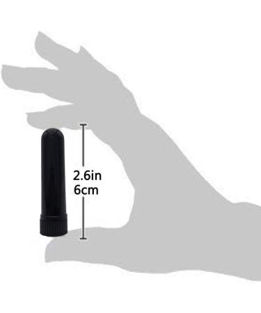 Essential Oil Aromatherapy Nasal Inhaler Tubes - 24 Pack with Wicks Droppers & Tweezers - Black | International Shipping - Buy Online on GoSupps.com