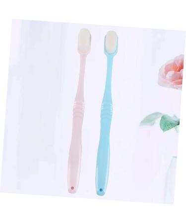 FRCOLOR 2 Pack Fur Toothbrushes - Stylish & Eco-Friendly Cleaning Design for Effective Oral Care - Buy Online on GoSupps.com