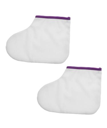 minkissy 1 Pair Foot Care Socks Paraffin Wax Film Wax Foot Covers Paraffin Bath Booties Paraffin Wax Heated Booties Paraffin Wax Cover Feet Spa Cover Tool Polyester Heating