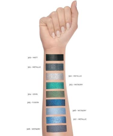 Pupa Milano Vamp Metallic Glitter and Matte Eyeshadow Powder 302 Pure Silver 302 - Pure Silver - Metallic - Buy Online on GoSupps.com