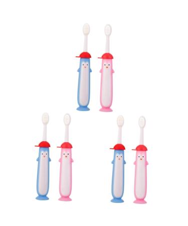 Minkissy 6 STK toothbrush bite toys for babies mouth cleaning brush -Training brush massage children's needs caricature products for children toddler pp