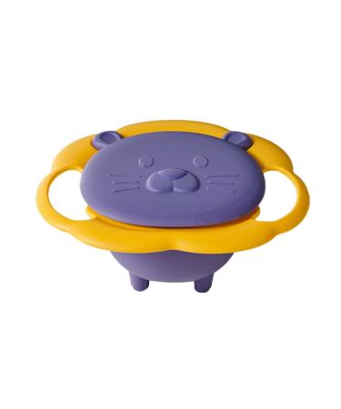 Kids Rotating Spill-Proof Bowl - 360 Baby Gyro Bowl for Toddlers | Purple Tableware - Buy Online on GoSupps.com