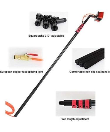 photovoltaic cleaner Window Cleaning Pole Window Cleaning Pole Water Fed Telescopic Brush Extendable Cleaner Conservatory Roof Water Fed Pole Kit Hose Fed Pole Window Cleaning Brush 35cm Brush Head 8M/27FT - Buy Online on GoSupps.com