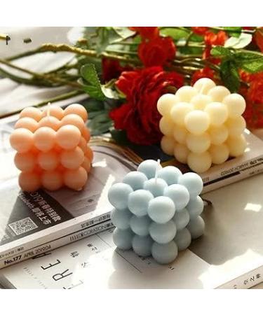 Small Bubble Cube Candle - Aromatherapy Soy Wax Scented Candle | Relaxing Birthday Gift (White Cube - Buy Online on GoSupps.com