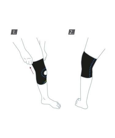 Sports Edition Knee Brace - Open Patella Compression Sleeve for ACL MCL Injury Recovery | X-Large Black - Buy Online on GoSupps.com