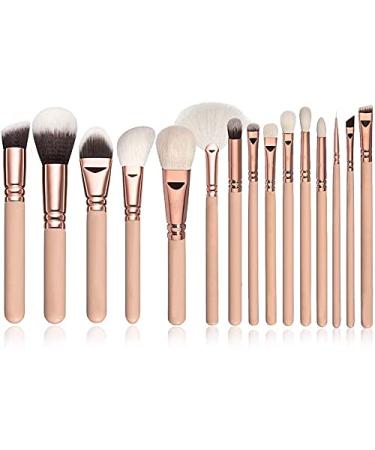 15 pc Makeup Brush Set - Multifunctional Portable Tool for Face & Eye Makeup - Pink - Quality International Shipping - Buy Online on GoSupps.com
