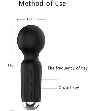 Handheld Cordless Mini Massager for Muscle Tension Relief - Waterproof Silicone - Quiet & Ergonomic Design - Black - Buy Online on GoSupps.com