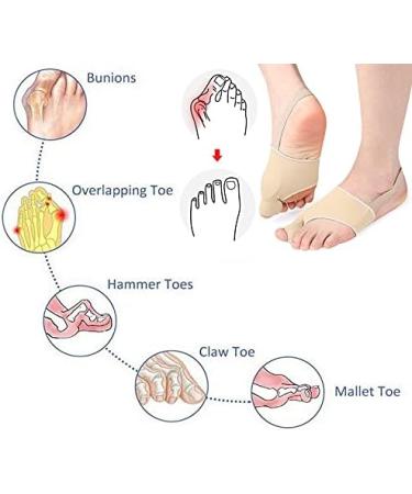 ERINSHOP Bunion Socks Corrector for Pain Relief - Hallux Valgus Splint Toe Separator for Men and Women (S - US 4-7.5) - Beige - Buy Online on GoSupps.com