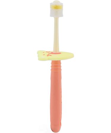 360 Degree Baby Toothbrush with Soft Bristles - Teething Massage Brush for Infants | Coral Orange - Effective Plaque Removal - Buy Online on GoSupps.com