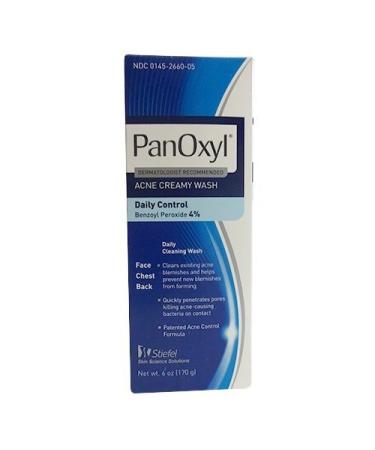 PanOxyl Acne Cream wash Daily Control 6oz. Per Box