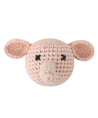 Crochelefant DIY Mini knitted elephant heads soft cotton PVC-free crochet beads baby pacifier chain decorations baby pacifier chain clip