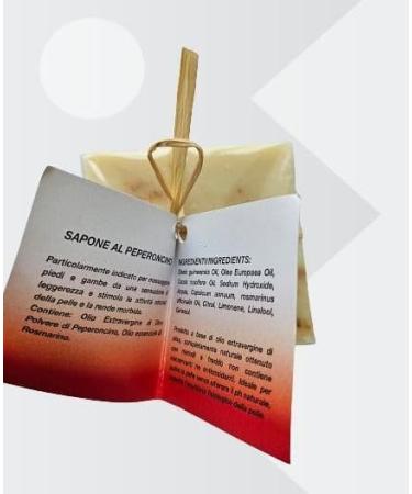 Pack of 2 x 100g all-natural soaps with Calabrian chili pepper - Contains no preservatives or antioxidants - Buy Online on GoSupps.com