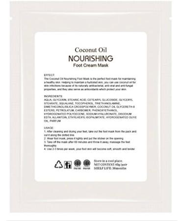 Elitzia ETEF4001 Coconut Oil Nourishing Foot Mask 5 Pieces A Box Repair Dry - Buy Online on GoSupps.com