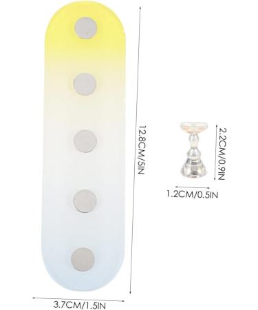 minkissy 1 Set Nail Practice Holder Slate Garden Labels Nail Display Stand Nail Art Organiser Creative Nail Holders Nail Display for Nail Art Nail Stand Storage Box Plastic Gold and Silver - Buy Online on GoSupps.com