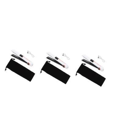 Healeved 3pcs Curling Iron Hair Curler Cordless Straightener for Hair Mini Curling Wand Mini Curler White Abs 21X4X3.5CMx3pcs Whitex3pcs