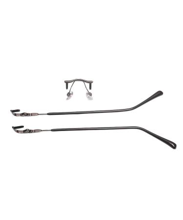 BEGISA Eyeglass Nose Pads 1 Pair Metal Eyeglass Temples Nose Bridge Replacement Kit 1 Hole Rimless Eyeglass Repair Parts Kit Gray