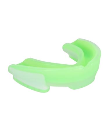 Max Mundschutz cheeks protect mouth protection with EVA taste fixed teeth with storage box for adults for young people for lacrosse for basketball for boxes for hockey (green white)