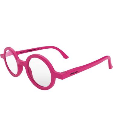 LONDON MOLE Pink Round Reading Glasses 2.5x | Stylish Men's Women's Unisex Readers - Buy Online on GoSupps.com