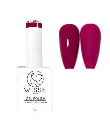 Wisse Make up Gel Nail Polish UV/LED Soak-Off Nail Art Manicure Pedicure for Professional Salon & Home Use - Long Lasting & Easy to Apply 30 Colours - Raspberry Raspberry - 19
