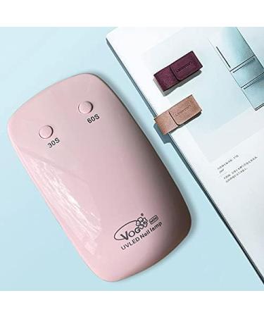 BIDUO Mini UV LED Nail Lamp - Portable USB Nail Dryer for All Gel Polish | Compact Size & Dual Timers (30s/60s) - Pink - Buy Online on GoSupps.com