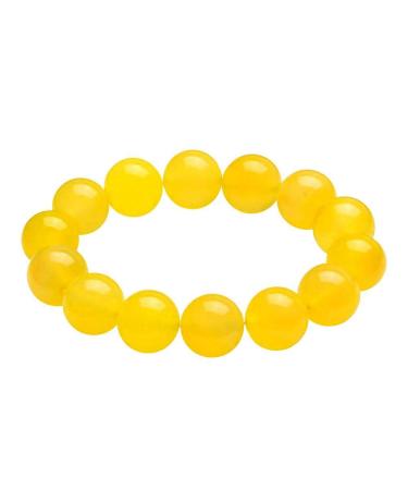 BNKK Yellow Jasper Cleansing Bracelet Gemstone Beaded Stretch Yellow Agate Bracelet Aromatherapy Essential Oil Diffuser Healing Chakras Crystal Elastic Bracelets 10CM (FA01900866_03-6726-1743460631)