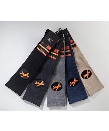 2 pairs of travel socks support socks compression socks (black 39/42) Black 39-42