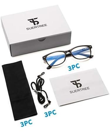 Suertree Anti Blue Light Reading Glasses 3 Pack - Unisex Computer Glasses 0.0X Brown Diopter - Buy Online on GoSupps.com