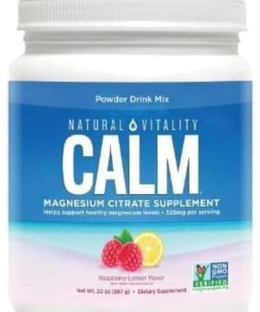 Natural VitaIity Calm Magnesium Citrate Powder Raspberry Lemon Flavor Plus vsl Sticker